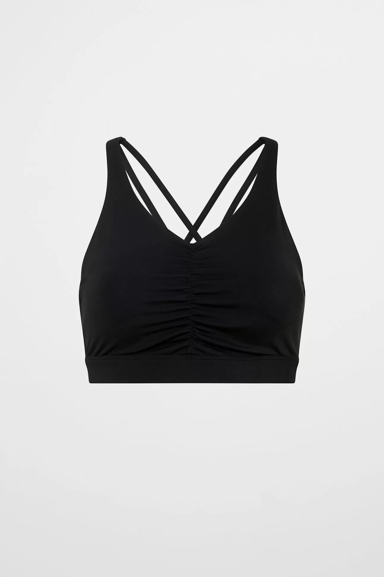 Aje ATHLETICA Ruched Crossback Bra 353 Black Cheap