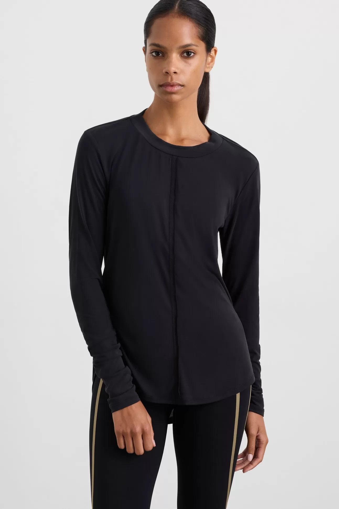 Aje ATHLETICA Ruched Long Sleeve Top 153 Black Best