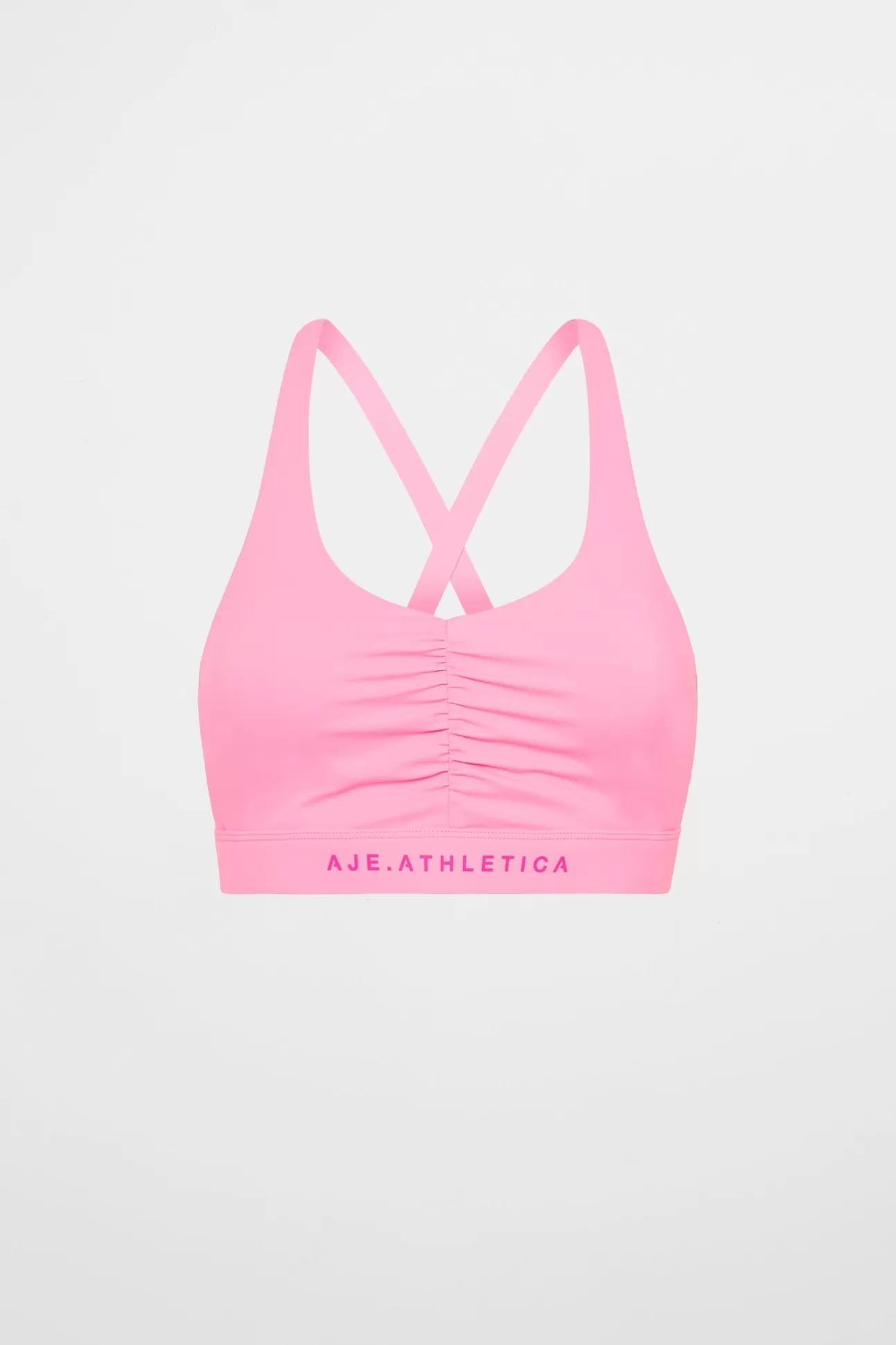 Aje ATHLETICA Ruched Plunge Bra 352 Candy Pink Shop