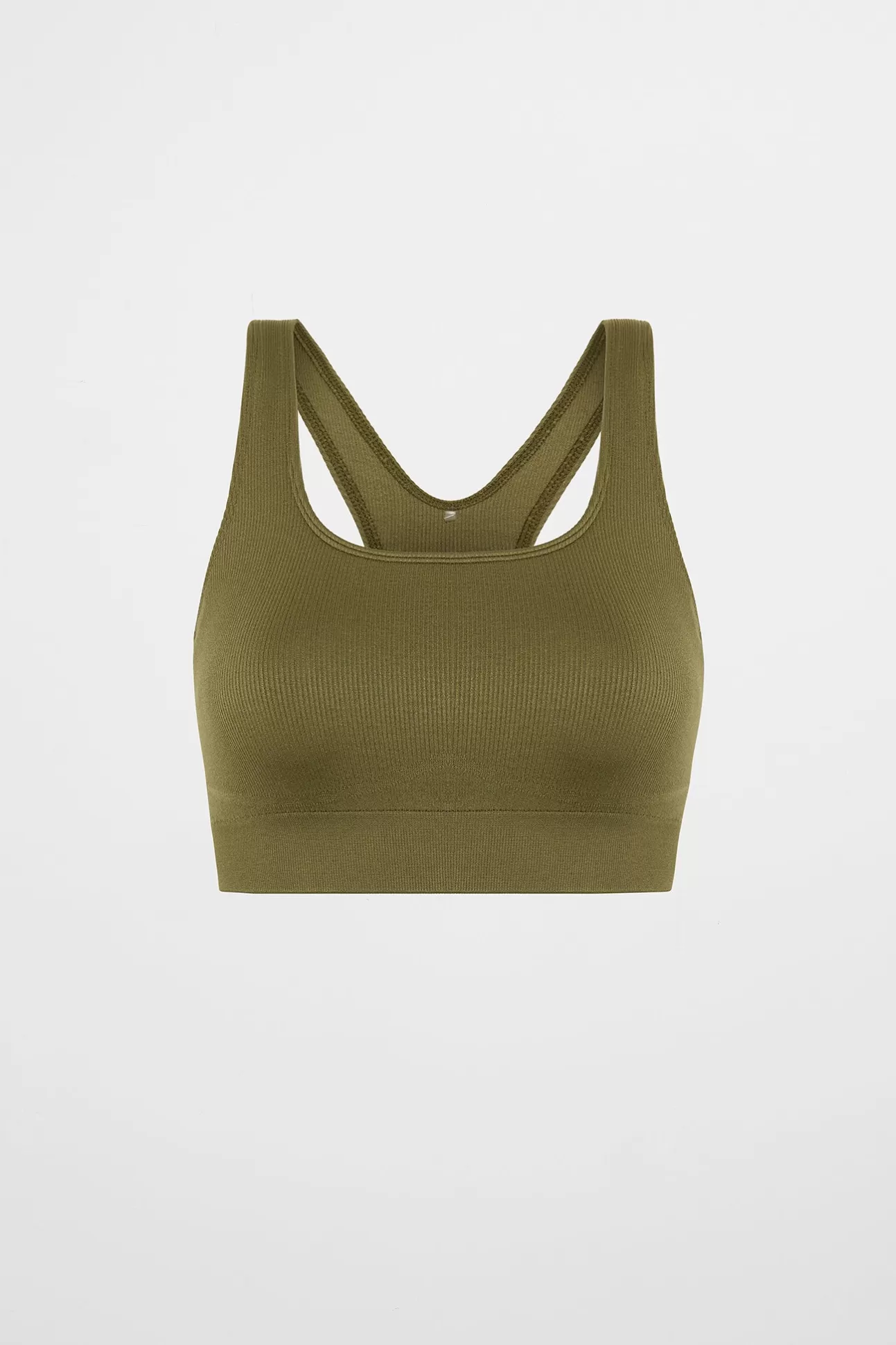 Aje ATHLETICA Seamless Crop 331 Deep Khaki New