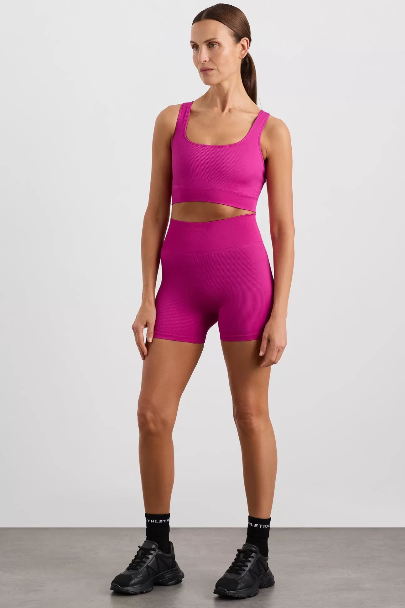 Aje ATHLETICA Seamless Mid Length Short 624 Power Pink Sale