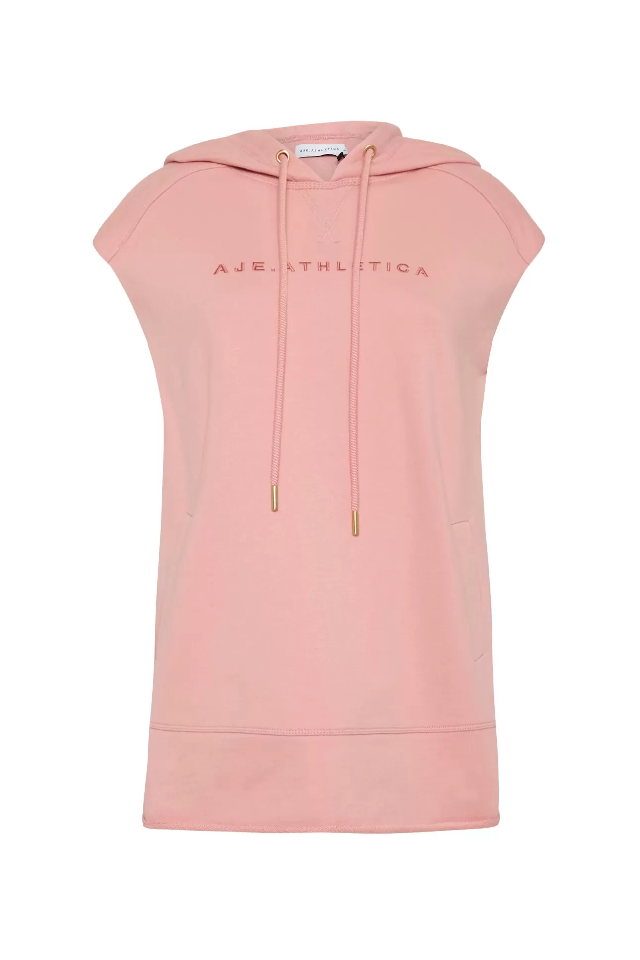 Aje ATHLETICA Short Sleeve Established Hoodie 804 Rose Quartz Clearance