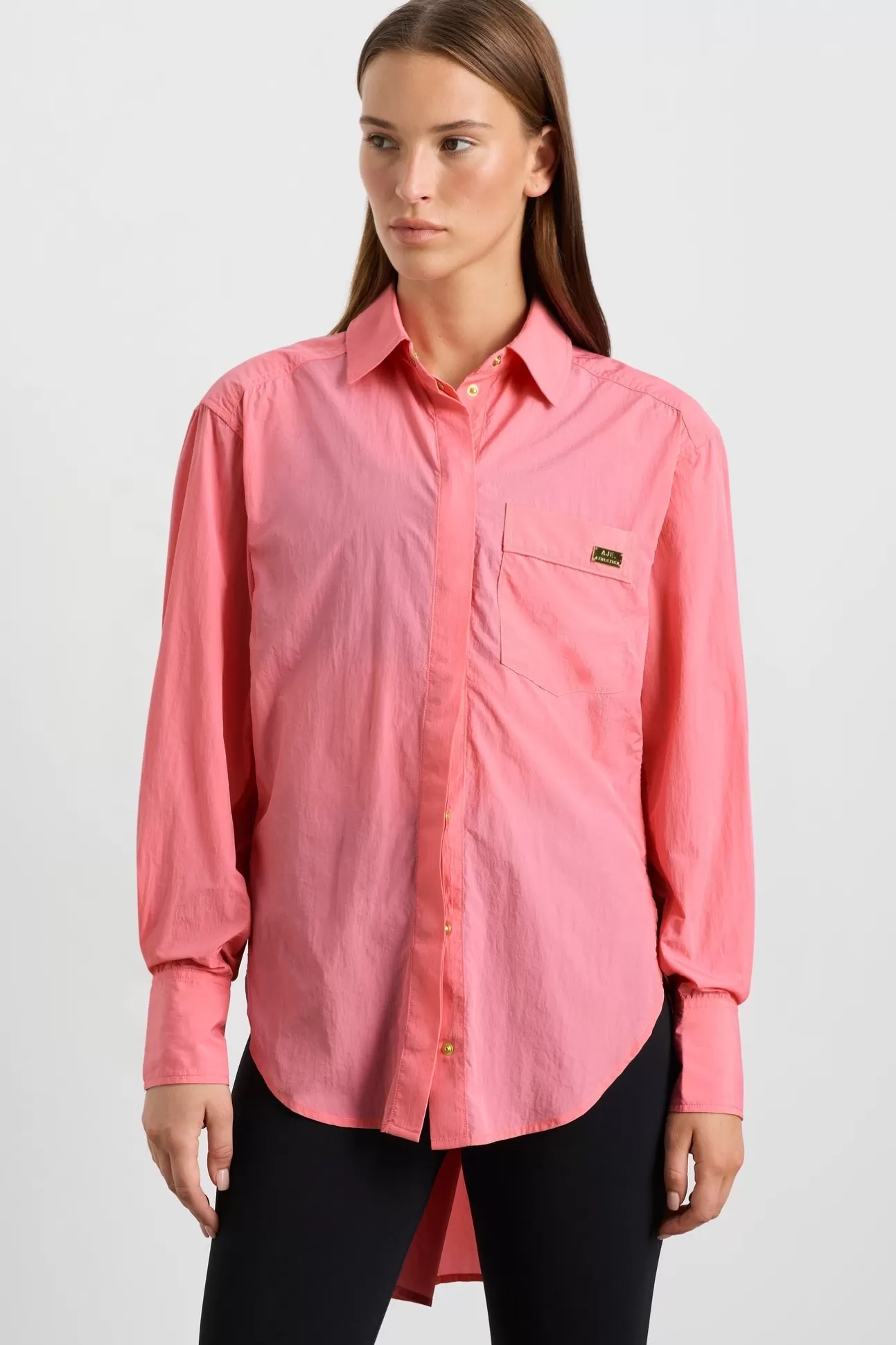 Aje ATHLETICA Side Split Windbreaker Shirt 406 Deep Blush Shop