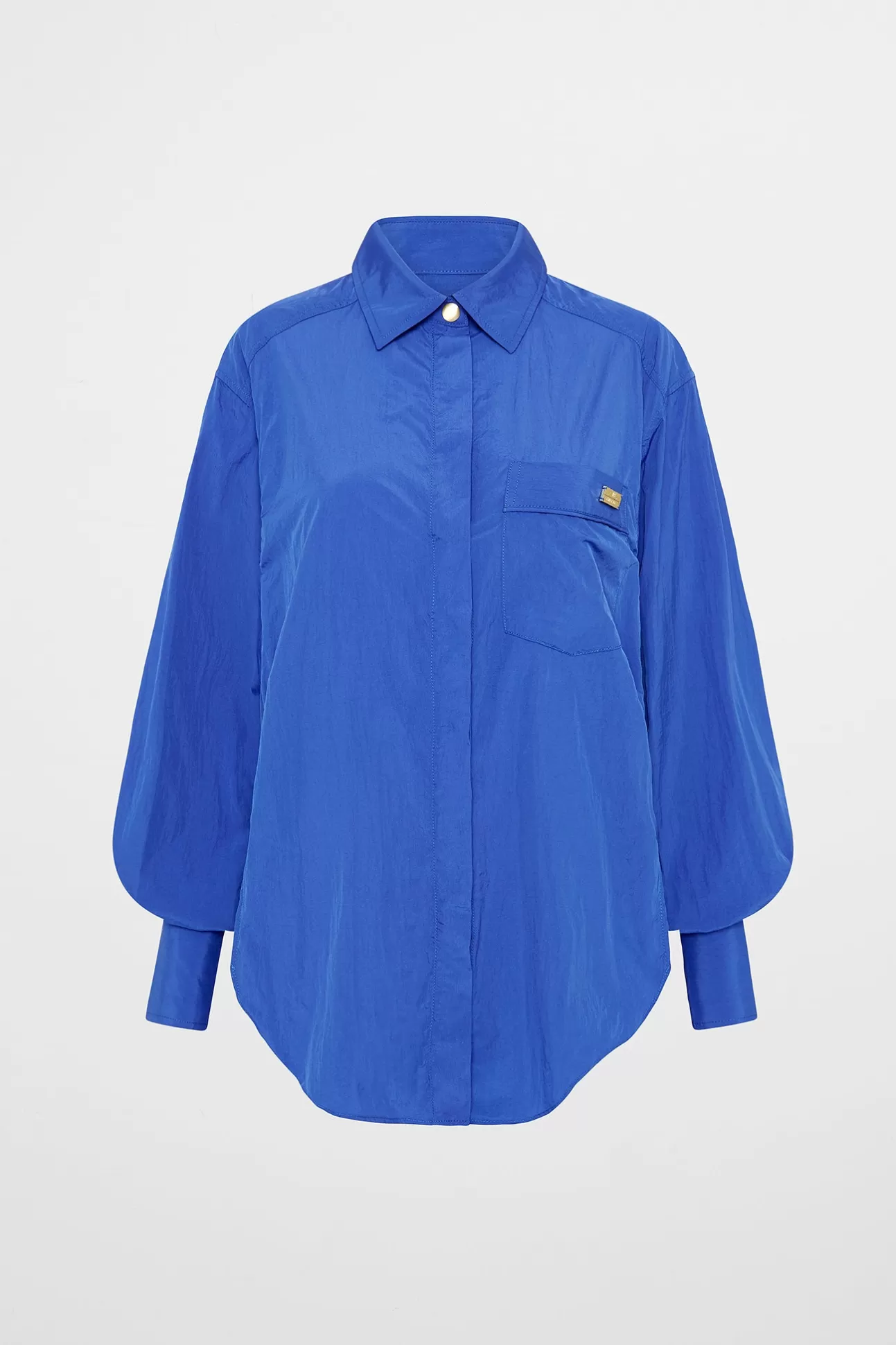 Aje ATHLETICA Side Split Windbreaker Shirt 406 Cobalt Blue Hot