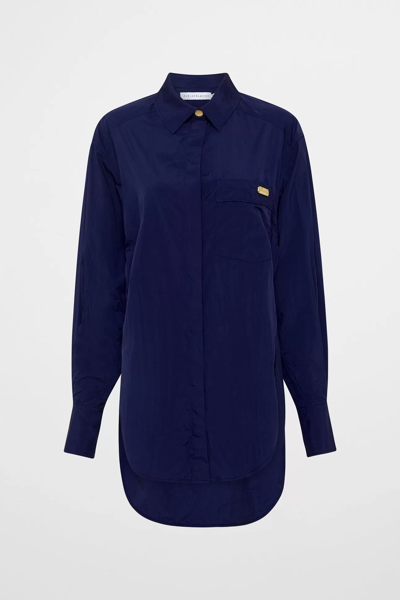 Aje ATHLETICA Side Split Windbreaker Shirt 406 Navy Store