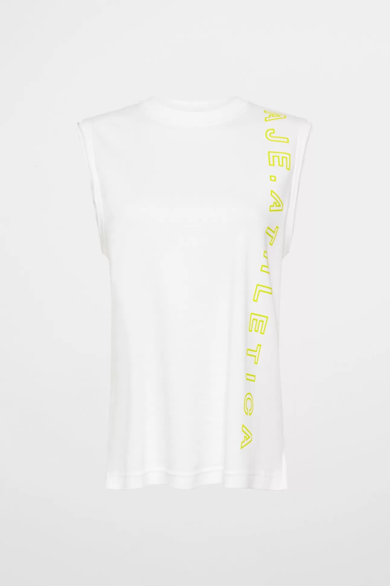 Aje ATHLETICA Signature Logo Tank 101 White/Citrus Yellow Online