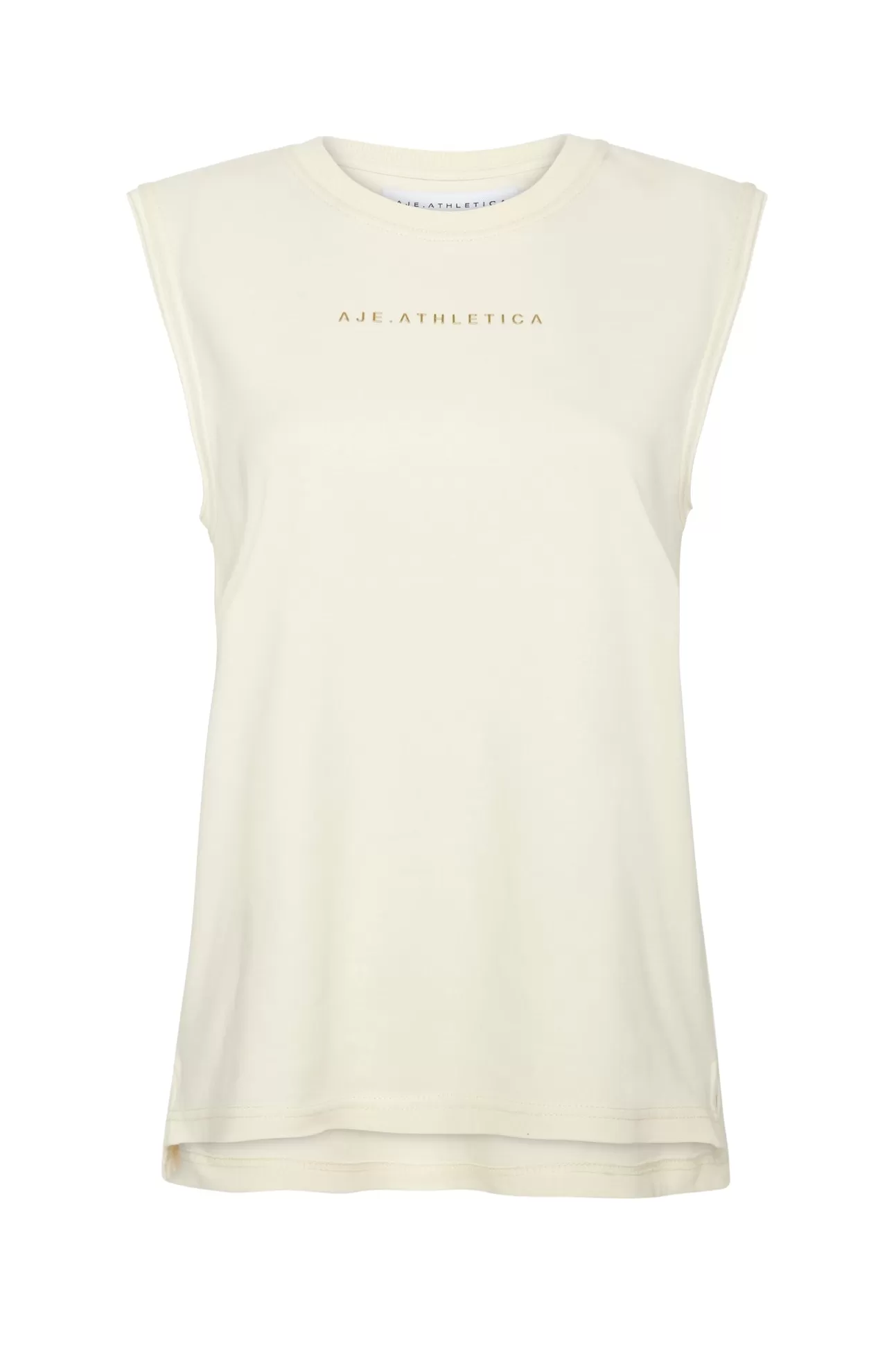 Aje ATHLETICA Signature Logo Tank 101 Light Ivory/Gold Fashion