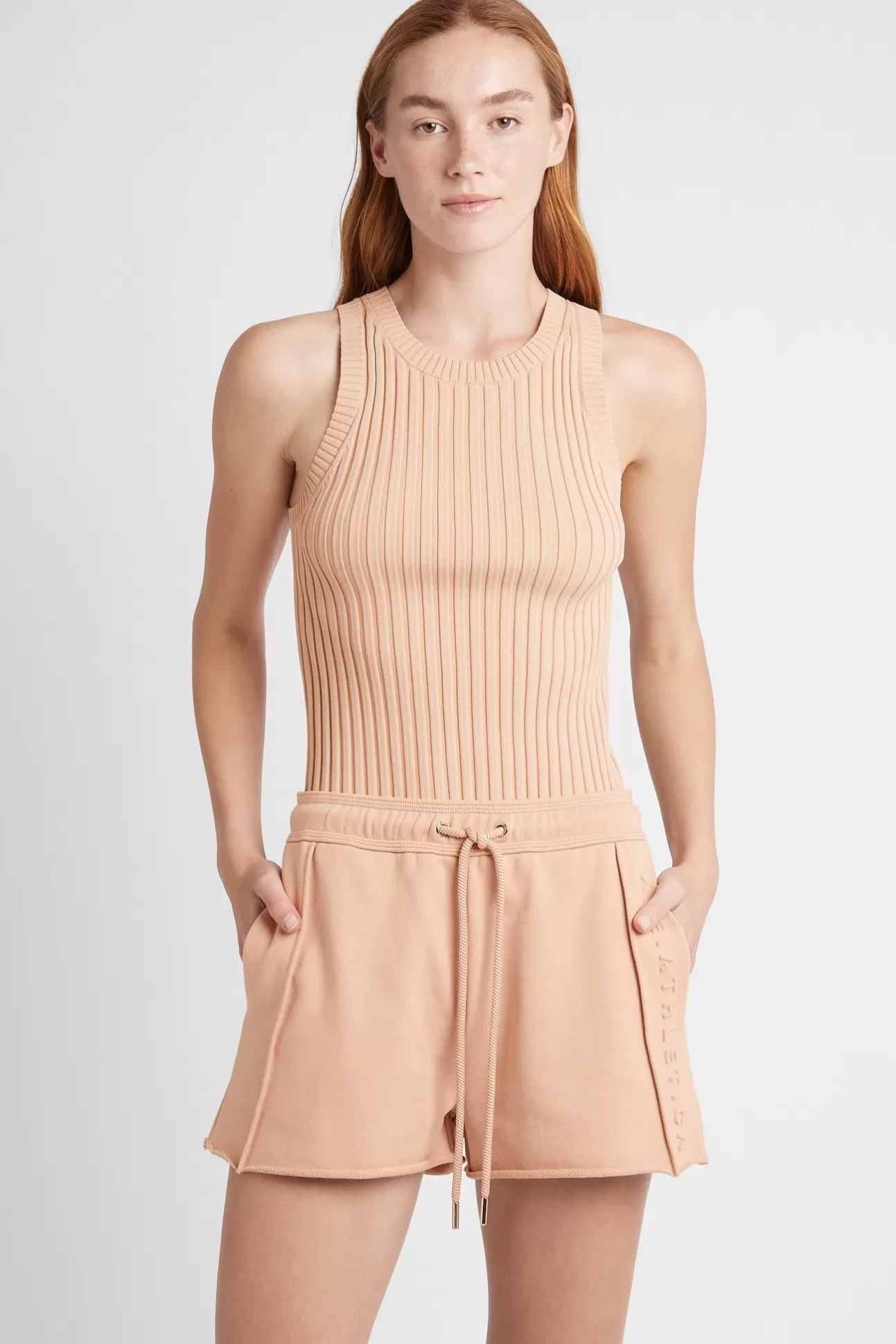 Aje ATHLETICA Slim Knitted Tank 107 Sand Flash Sale