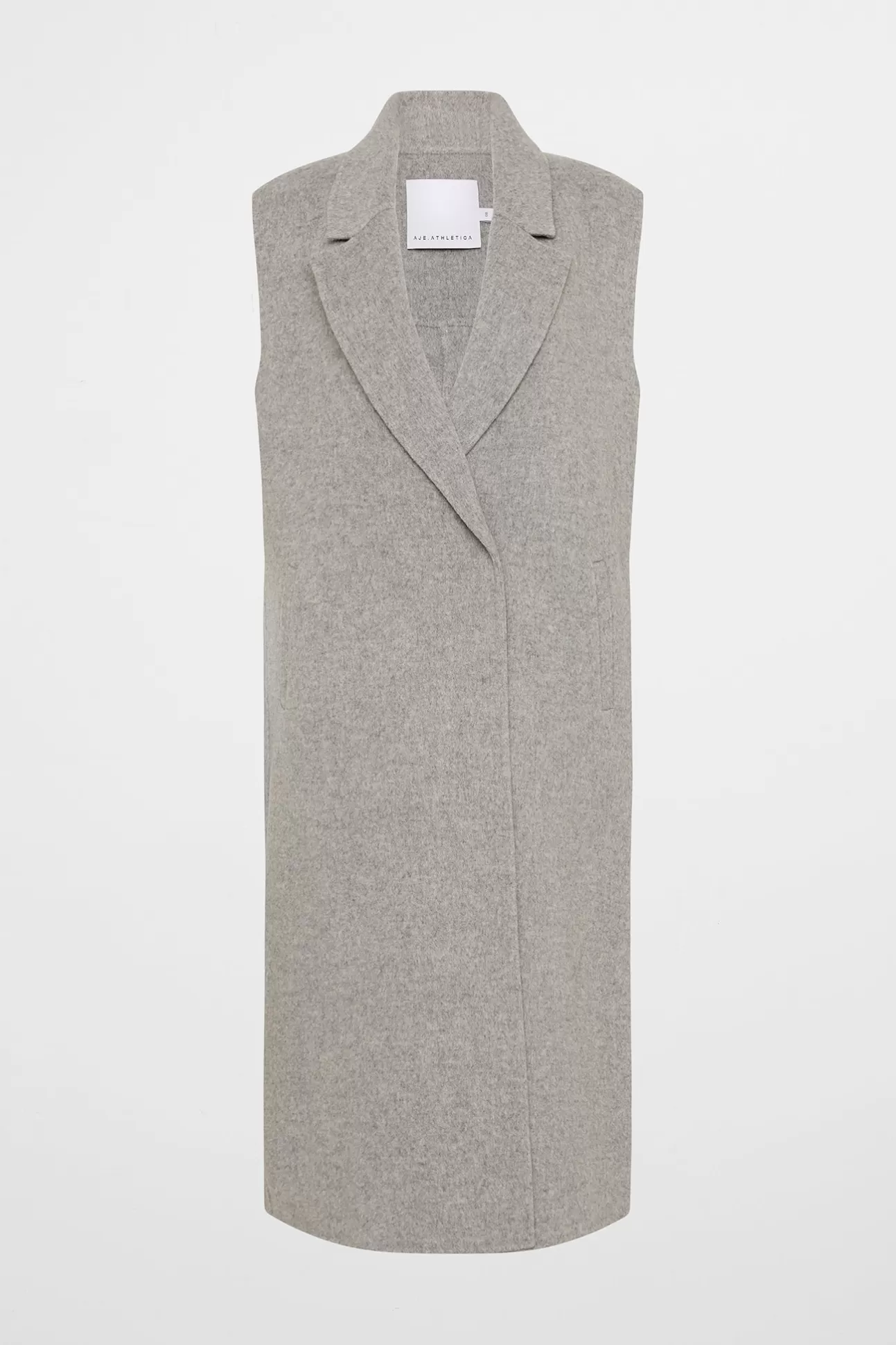 Aje ATHLETICA Split Back Sleeveless Coat 760 Grey Marle Store