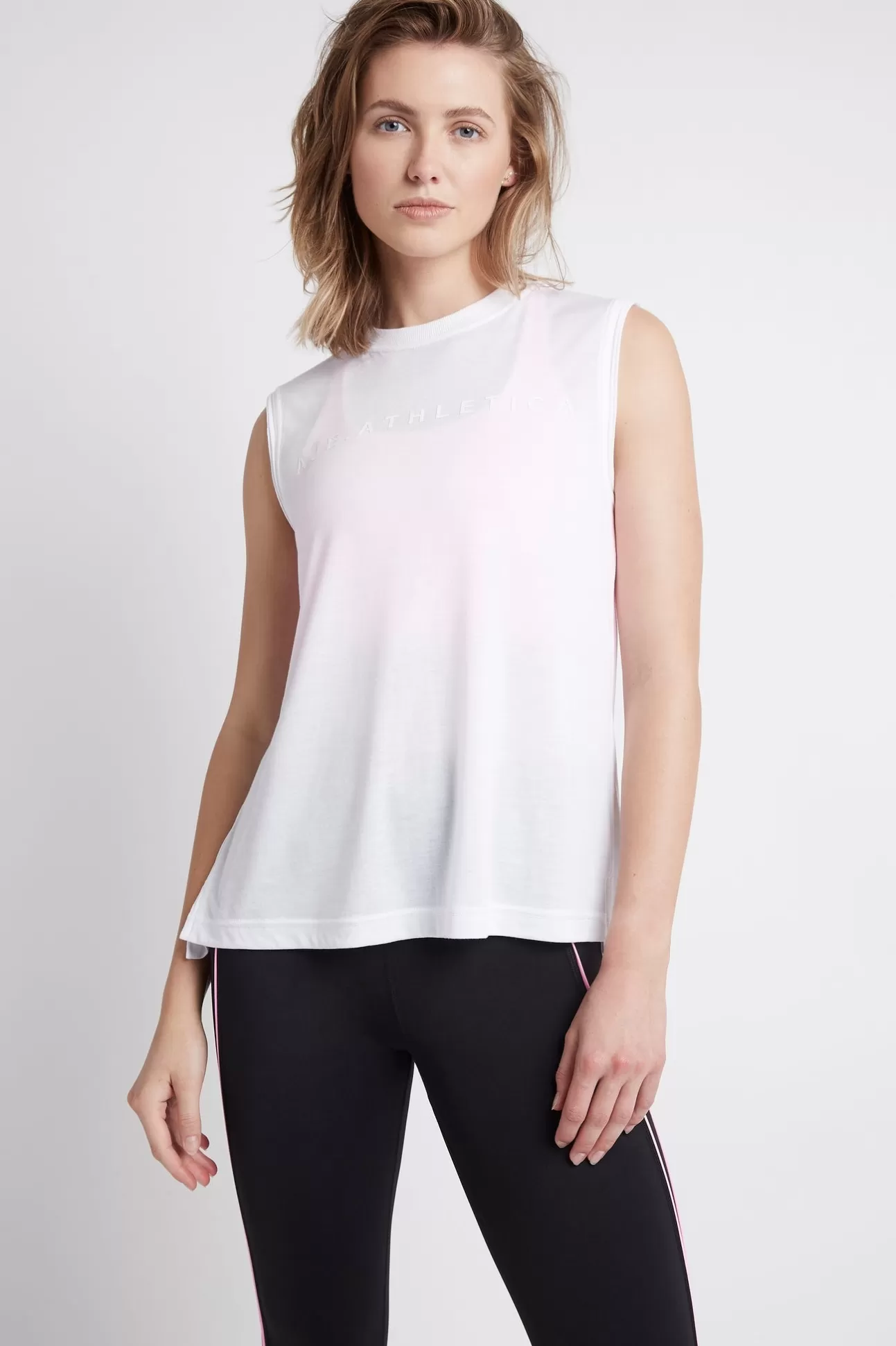 Aje ATHLETICA Split Back Tank 111 White/White Discount