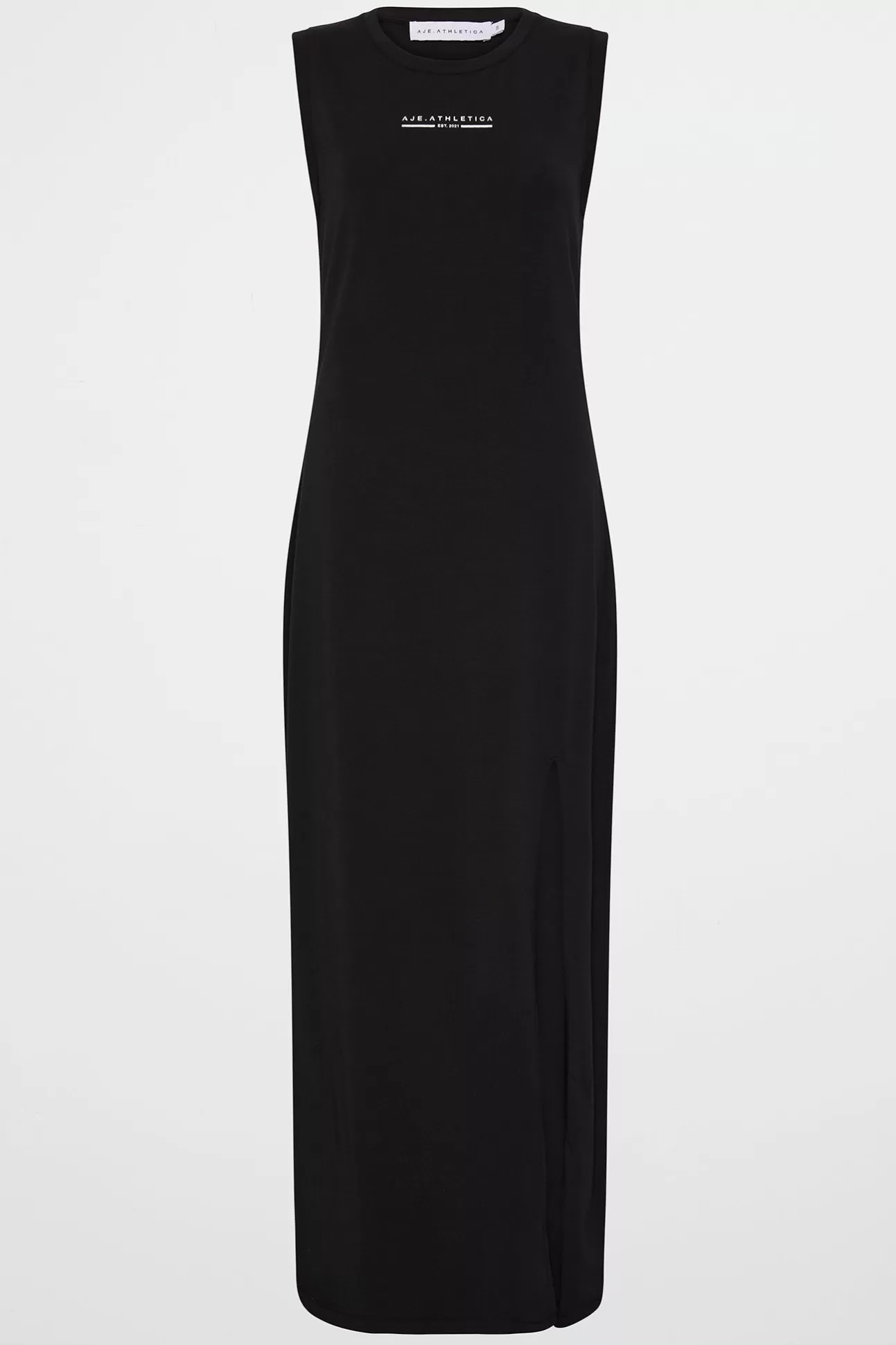 Aje ATHLETICA Split Hem Jersey Dress 816 Black Online