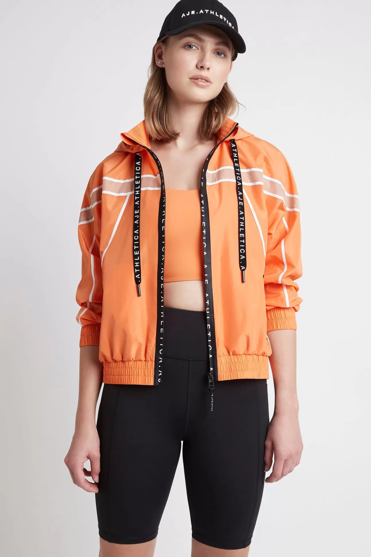 Aje ATHLETICA Spray Jacket 707 Tangerine Orange Shop