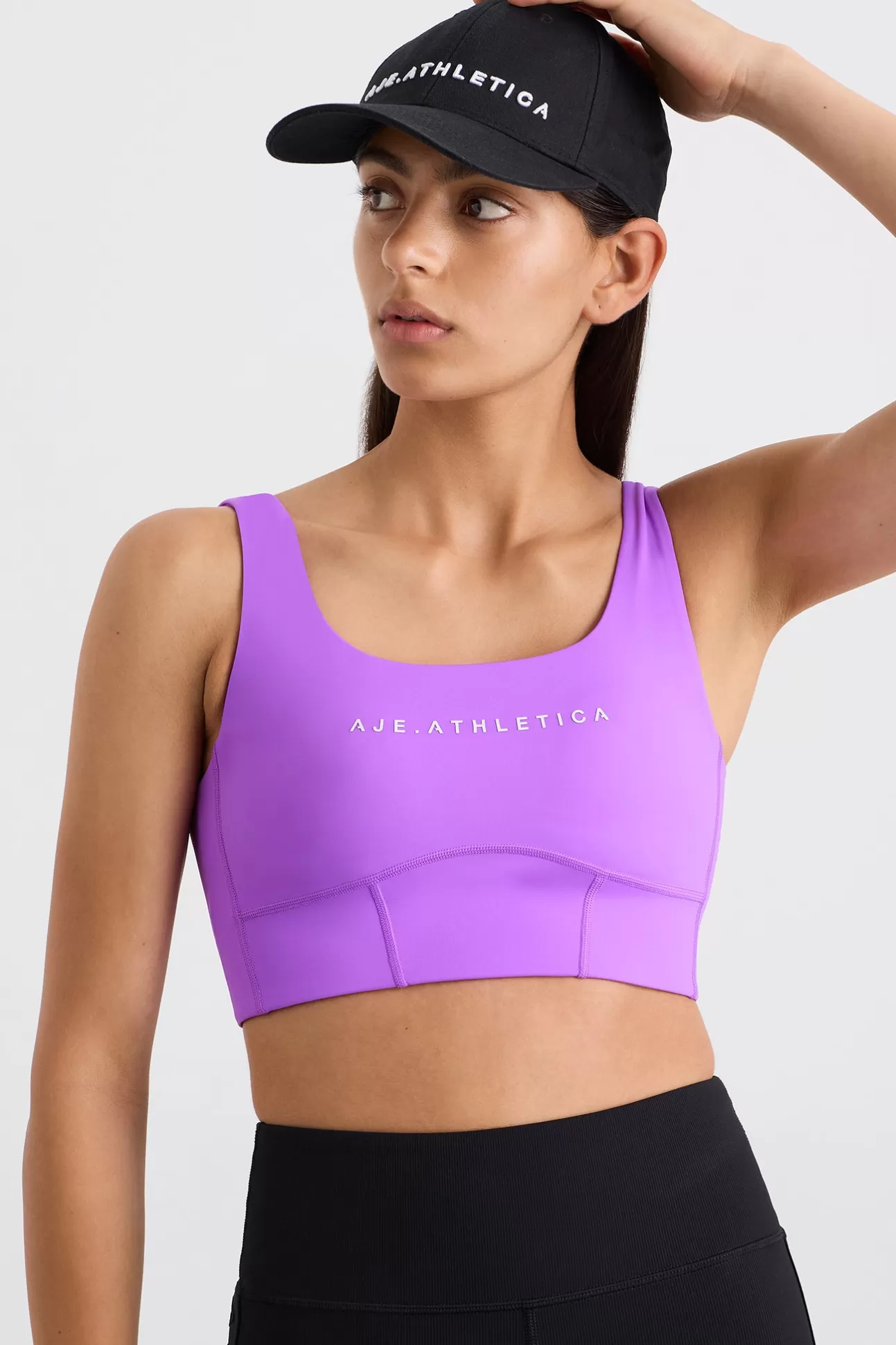 Aje ATHLETICA Square Neck Bra 347 Ultra Violet Flash Sale