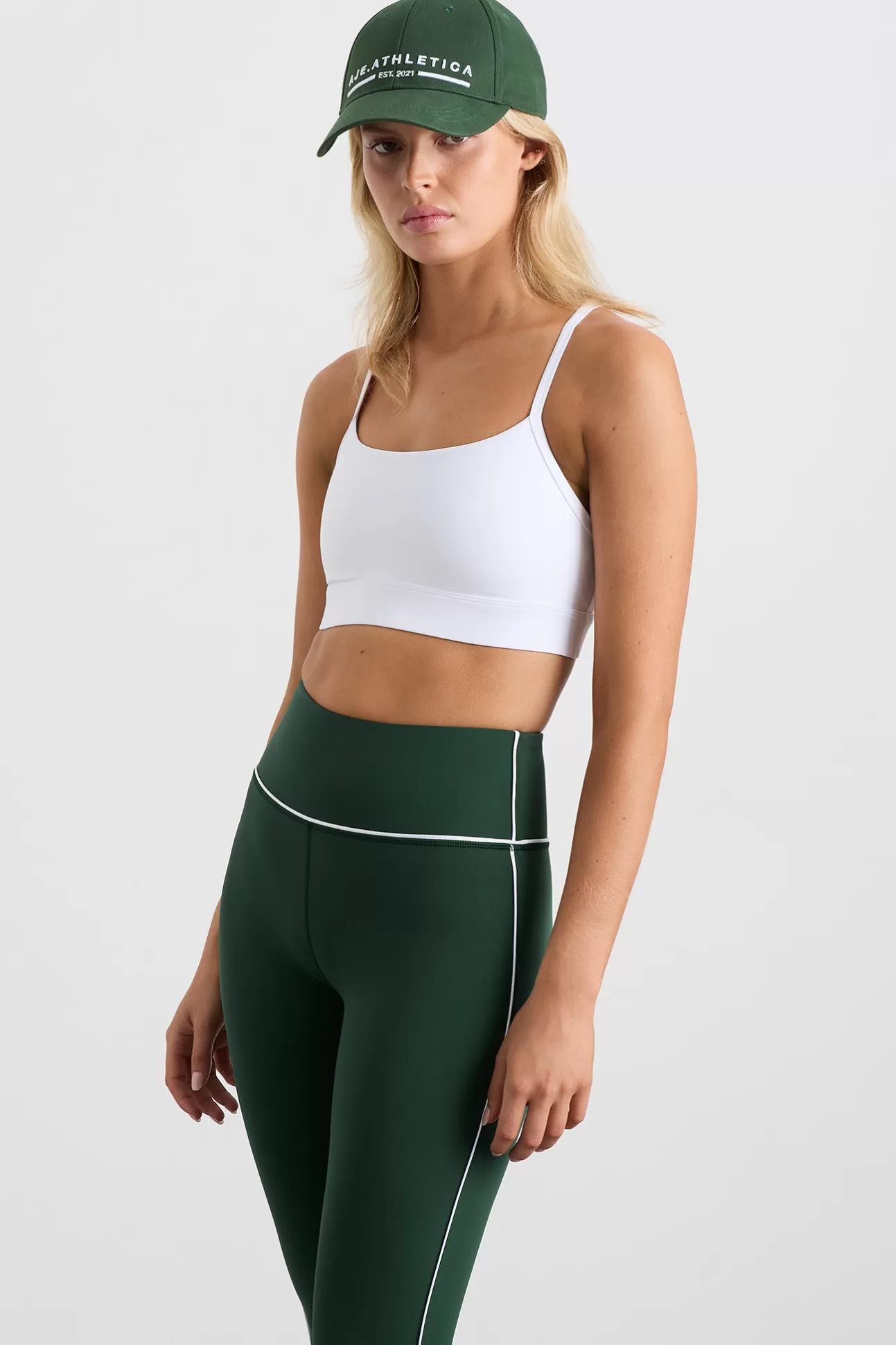 Aje ATHLETICA Square Neck Sports Bra 307 White Outlet