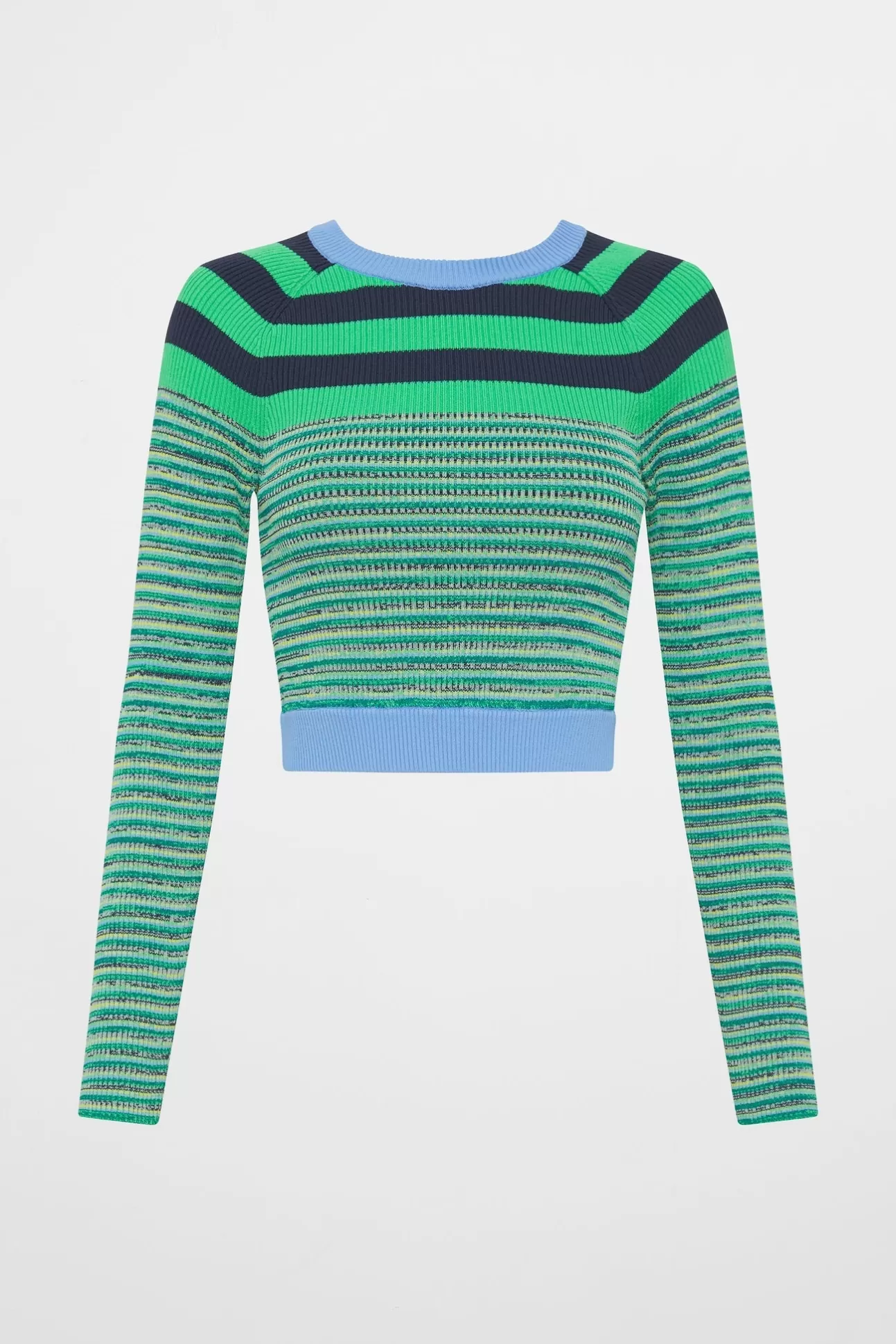 Aje ATHLETICA Striped Knit Jumper 423 Mint Green/Multi Shop