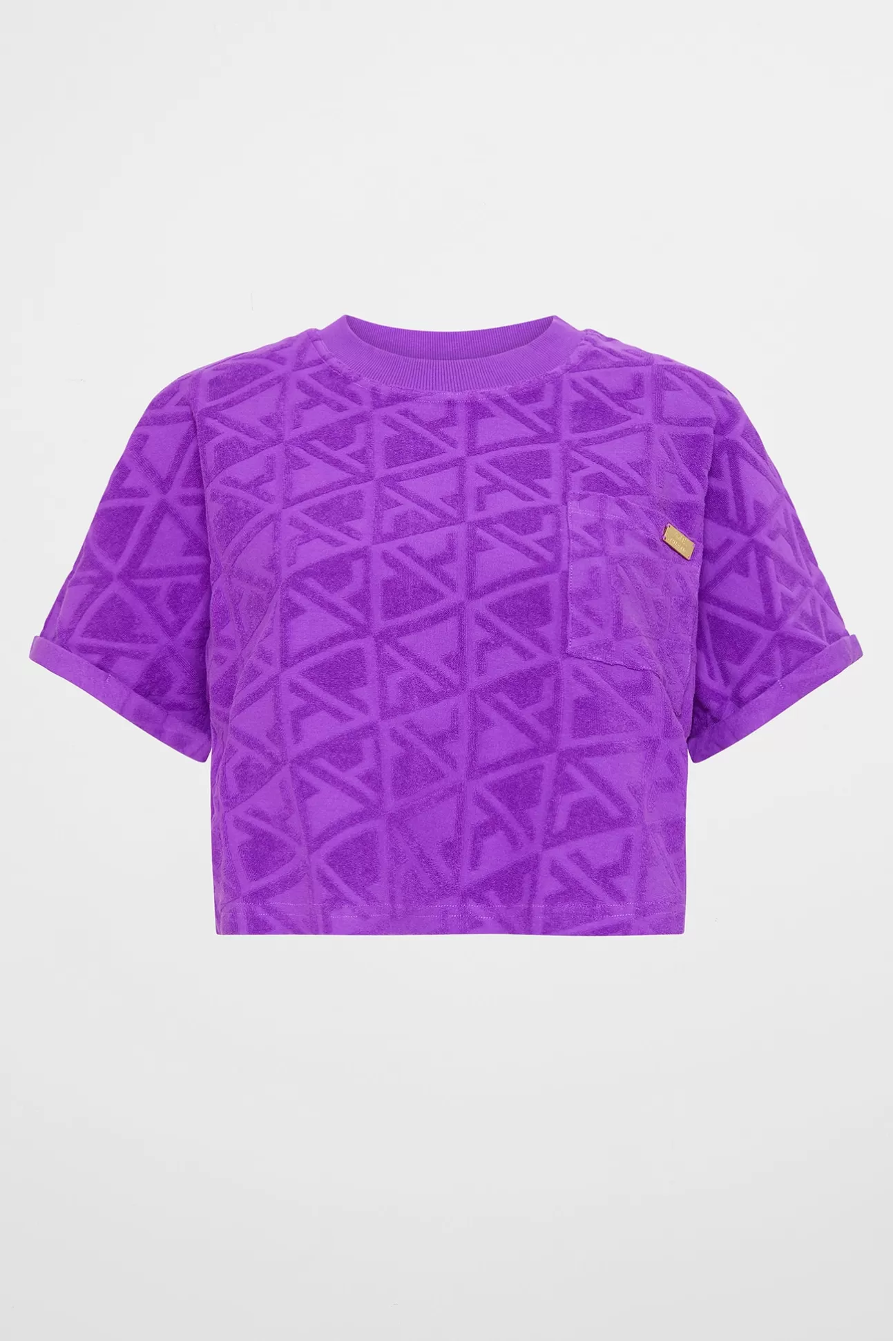 Aje ATHLETICA Terry Cropped Tee 416 Ultra Violet Hot