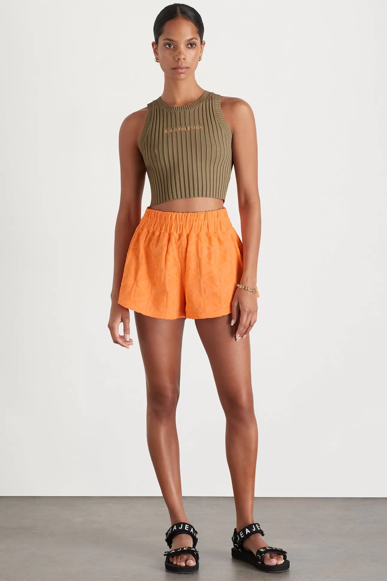 Aje ATHLETICA Terry Everyday Short 613 Soft Apricot Store