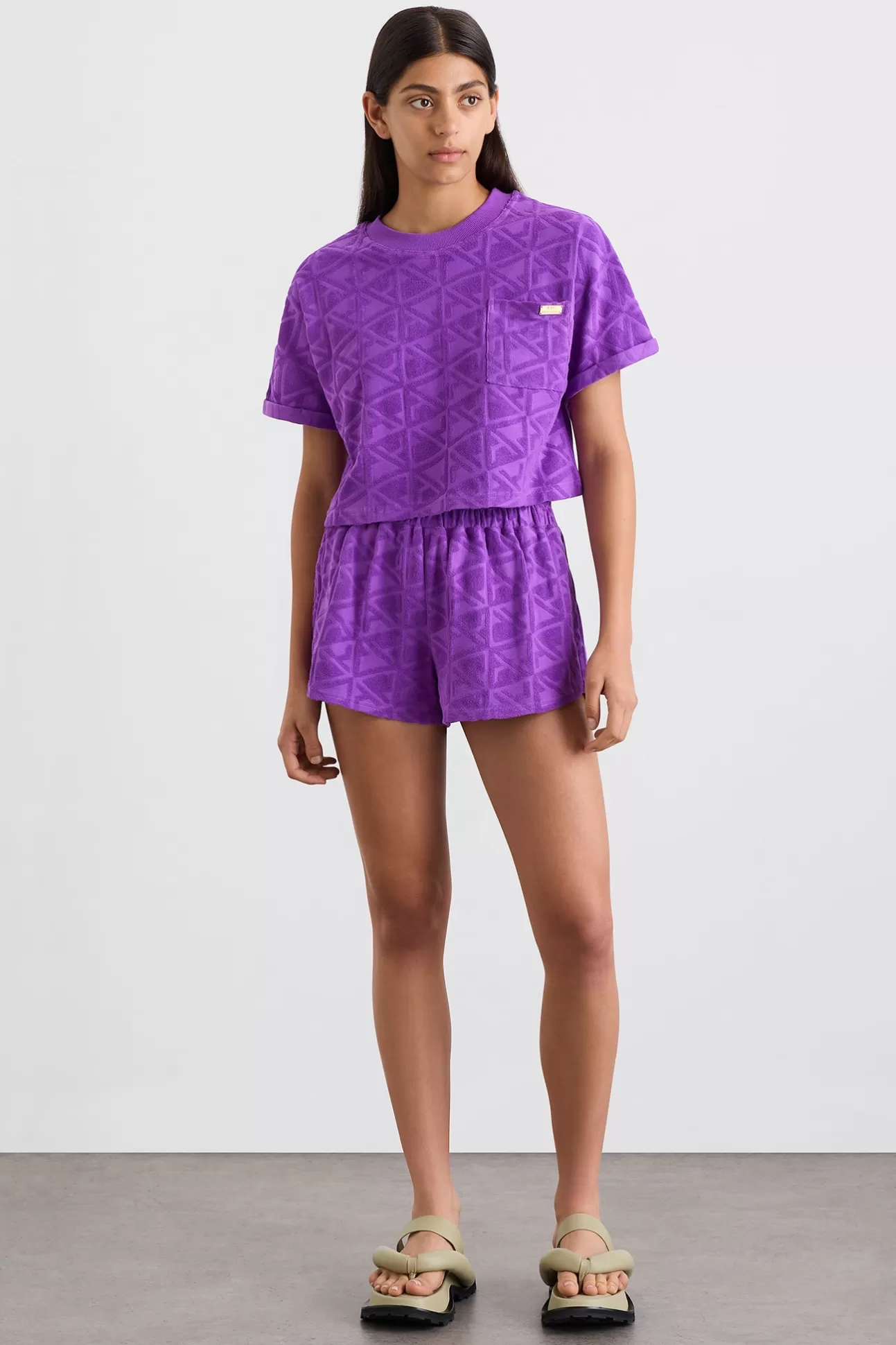 Aje ATHLETICA Terry Everyday Short 613 Ultra Violet Cheap