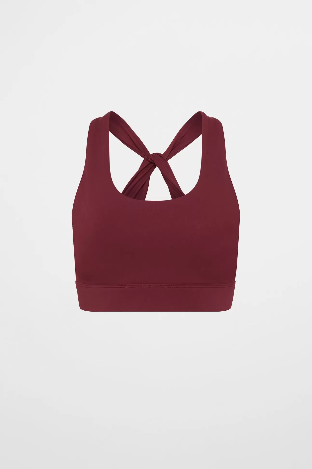 Aje ATHLETICA Twist Back Sports Bra 335 Burnt Burgundy/Berry Best