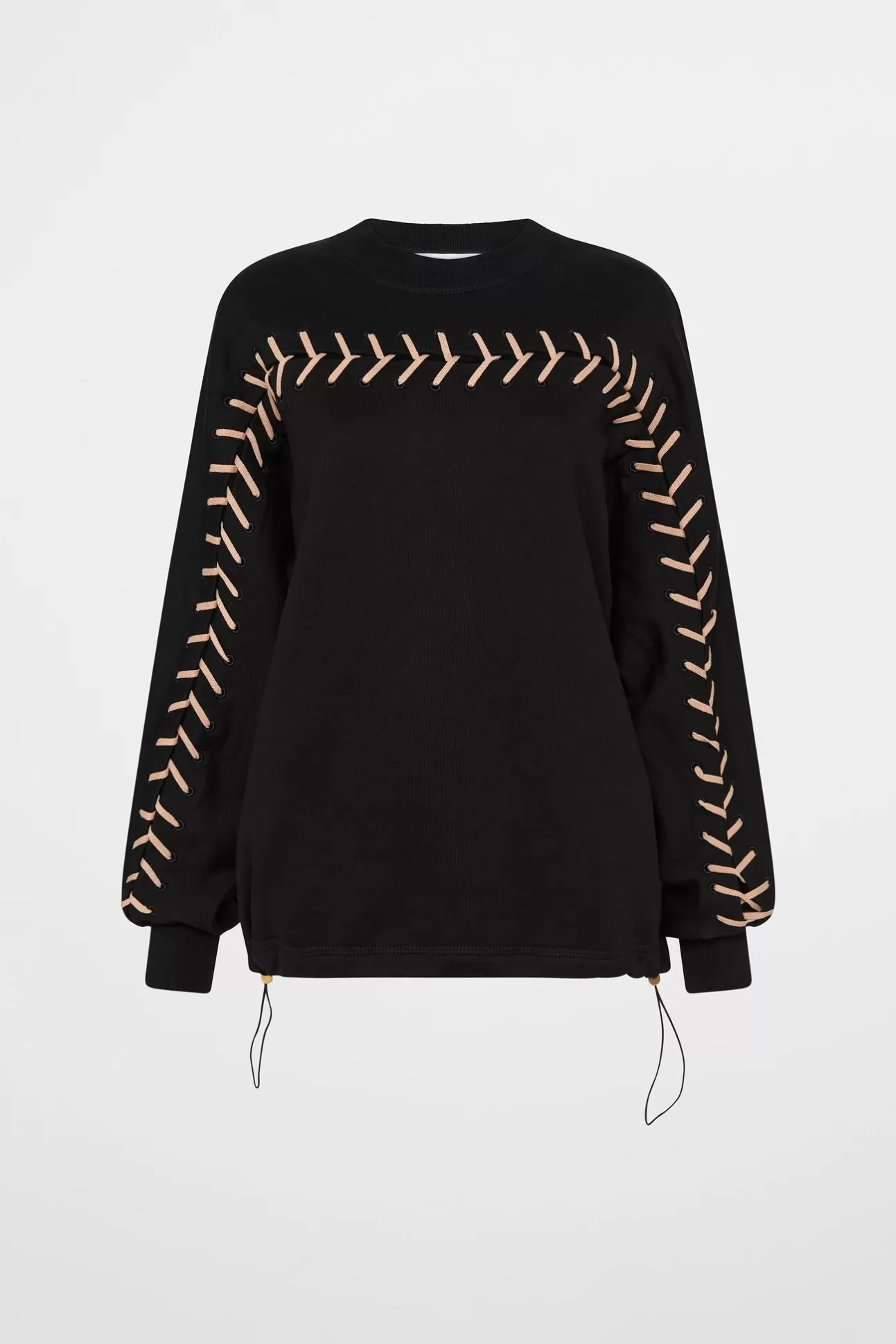 Aje ATHLETICA Whipstitch Jumper 424 Black/Beige Best Sale