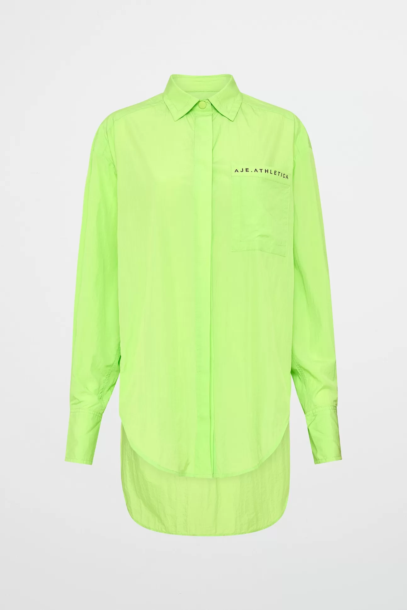 Aje ATHLETICA Windbreaker Shirt 406 Lime Green Fashion