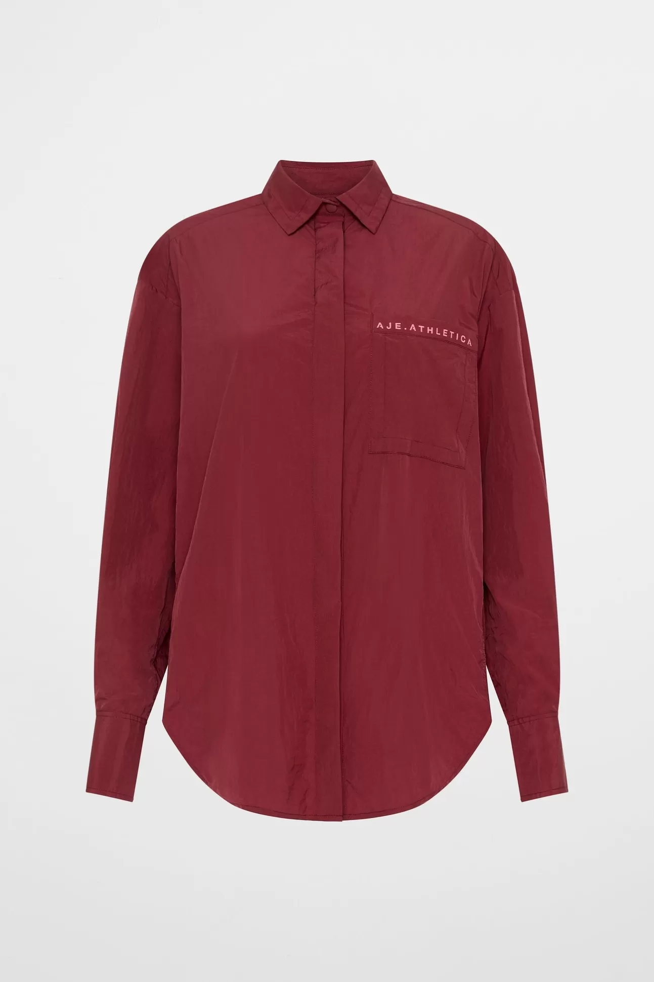 Aje ATHLETICA Windbreaker Shirt 406 Plum Red Best