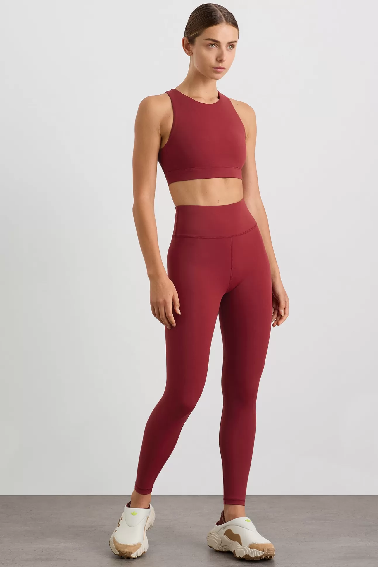 Aje ATHLETICA Winding Road 7/8 Tight 231 Plum Red Clearance