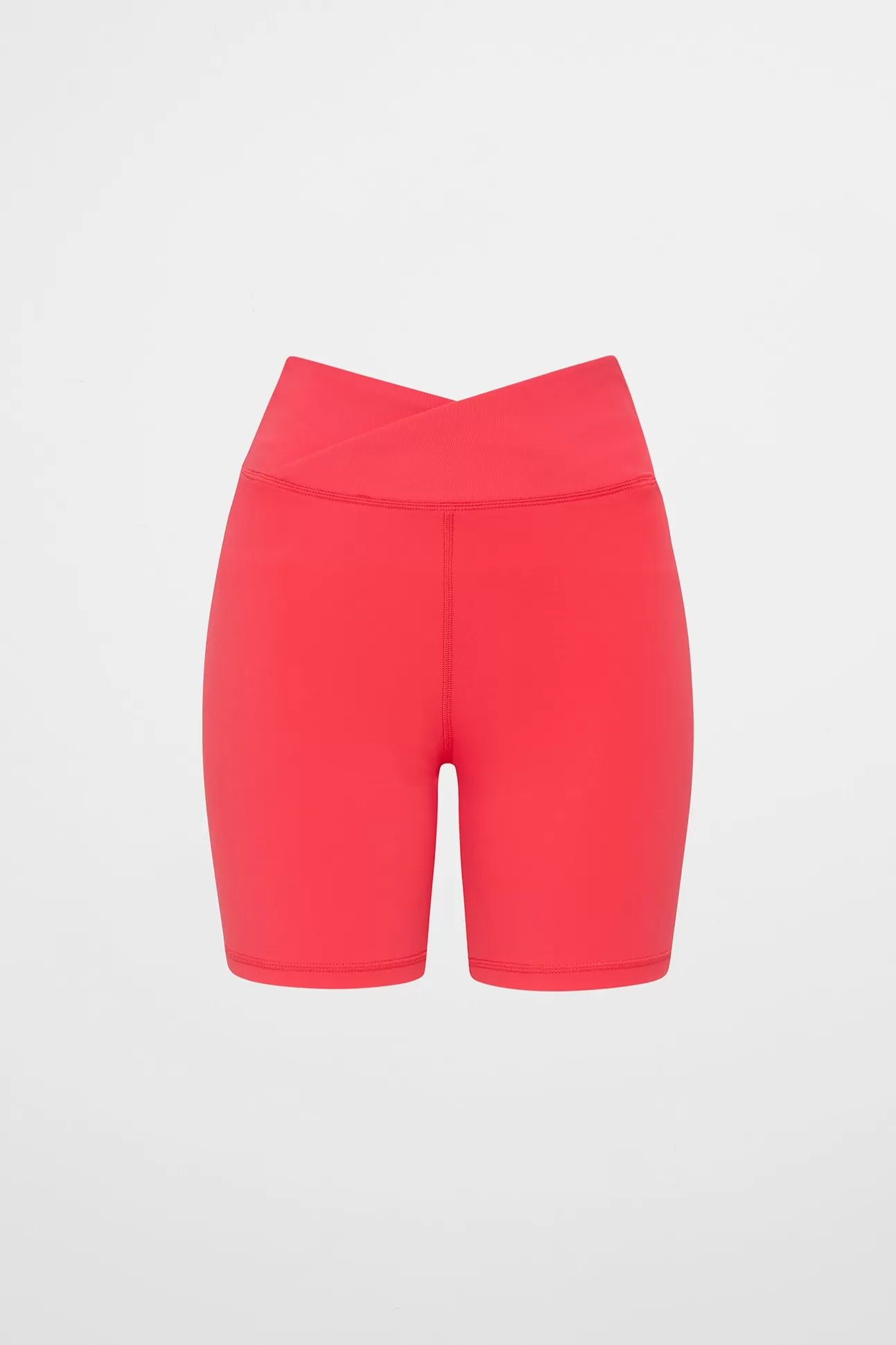 Aje ATHLETICA Wrap Front Bike Short 614 Watermelon Pink Clearance