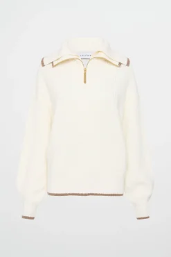 1/4 Zip Ribbed Knit Jumper 431