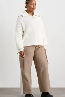 1/4 Zip Ribbed Knit Jumper 431