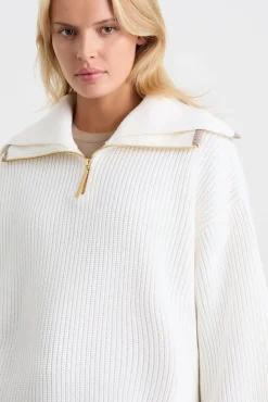 1/4 Zip Ribbed Knit Jumper 431