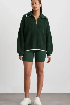 1/4 Zip Ribbed Knit Jumper 431