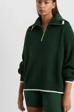 1/4 Zip Ribbed Knit Jumper 431