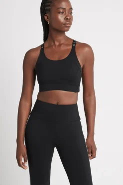 Adjustable Strap Logo Tape Sports Bra 321