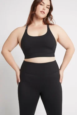 Adjustable Strap Logo Tape Sports Bra 321