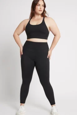 Adjustable Strap Logo Tape Sports Bra 321