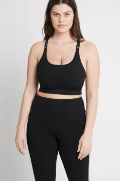 Adjustable Strap Logo Tape Sports Bra 321