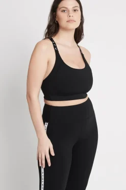 Adjustable Strap Logo Tape Sports Bra 321