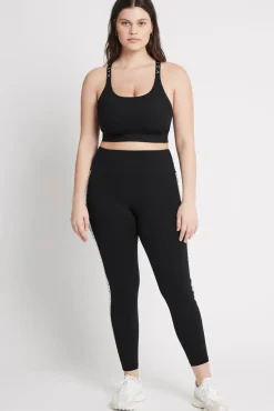 Adjustable Strap Logo Tape Sports Bra 321