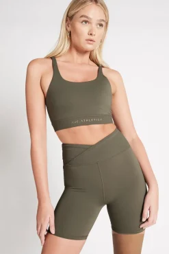 Adjustable Strap Ribbed Cross Back Sports Bra 322