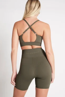 Adjustable Strap Ribbed Cross Back Sports Bra 322