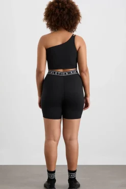 Asymmetric Ribbed Crop Top 386