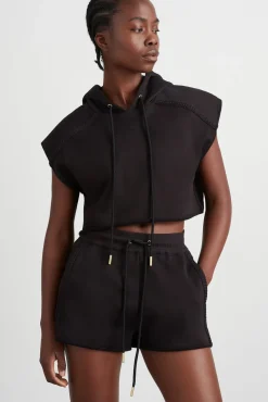 Braided Terry Crop Hoodie 402