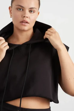 Braided Terry Crop Hoodie 402