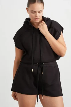 Braided Terry Crop Hoodie 402