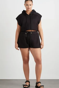 Braided Terry Crop Hoodie 402