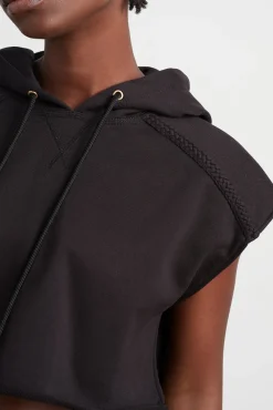 Braided Terry Crop Hoodie 402