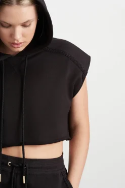 Braided Terry Crop Hoodie 402