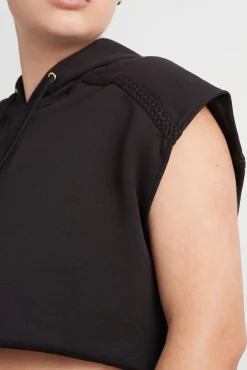 Braided Terry Crop Hoodie 402