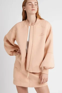 Classic Spacer Knit Bomber Jacket 704